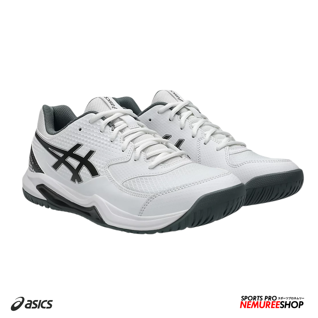 ASICS PickleBall Shoes GEL - DEDICATE 8 PICKLEBALL (WHITE/GUNMETAL)