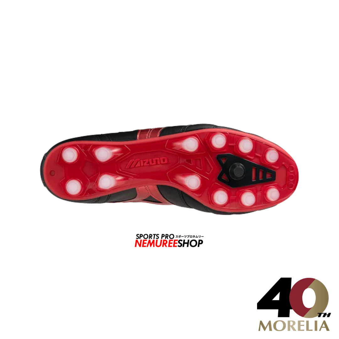 MIZUNO Football Shoes MORELIA 2 PRO (BLACK/MORELIA 40TH RED/BLACK SAND) - Nemuree Shop - Online Sports Store