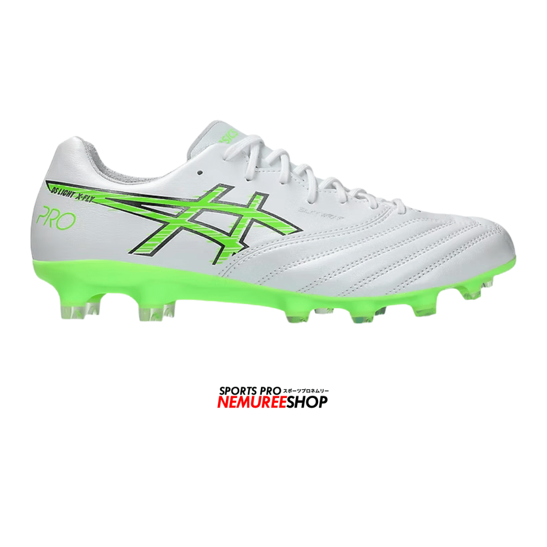 ASICS Football Shoes DS LIGHT X-FLY PRO 3 (WHITE / GREEN GECKO) - Nemuree Shop - Online Sports Store