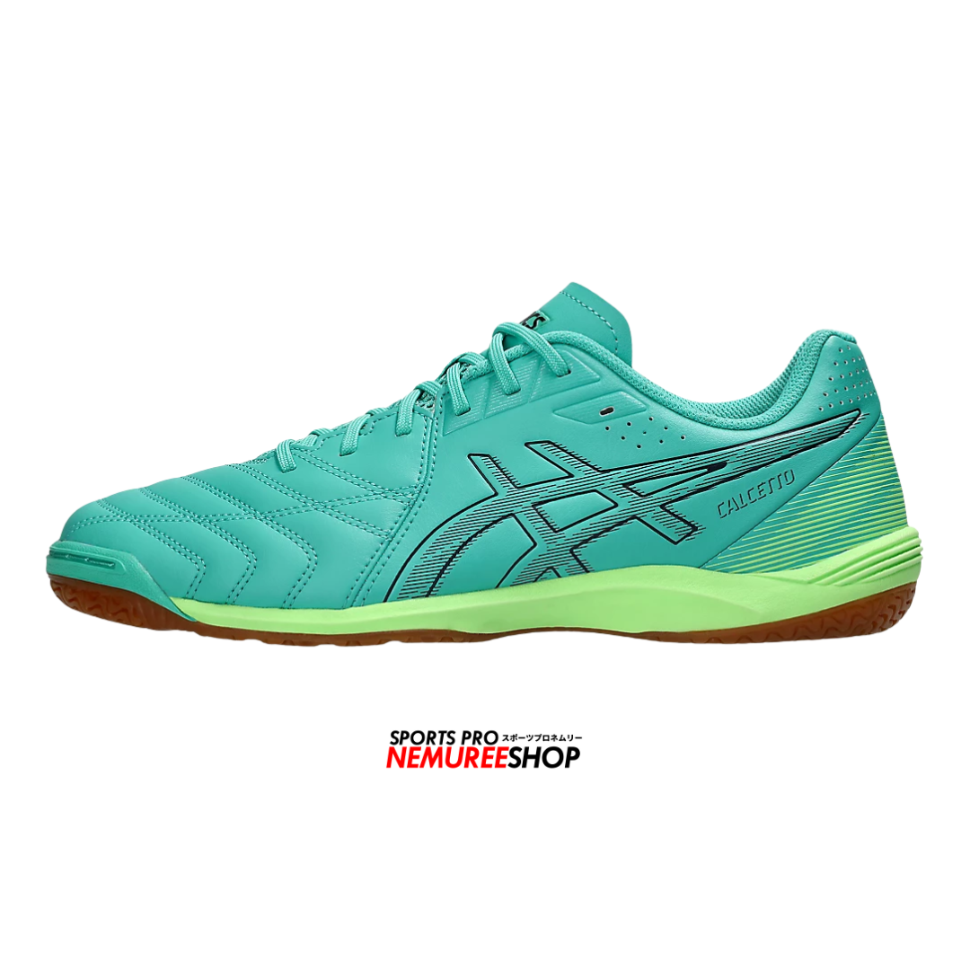 ASICS Futsal Shoes CALCETTO WD 9 (AURORA GREEN / MIDNIGHT)
