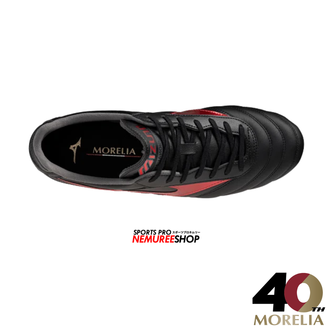 MIZUNO Football Shoes MORELIA 2 PRO (BLACK/MORELIA 40TH RED/BLACK SAND) - Nemuree Shop - Online Sports Store