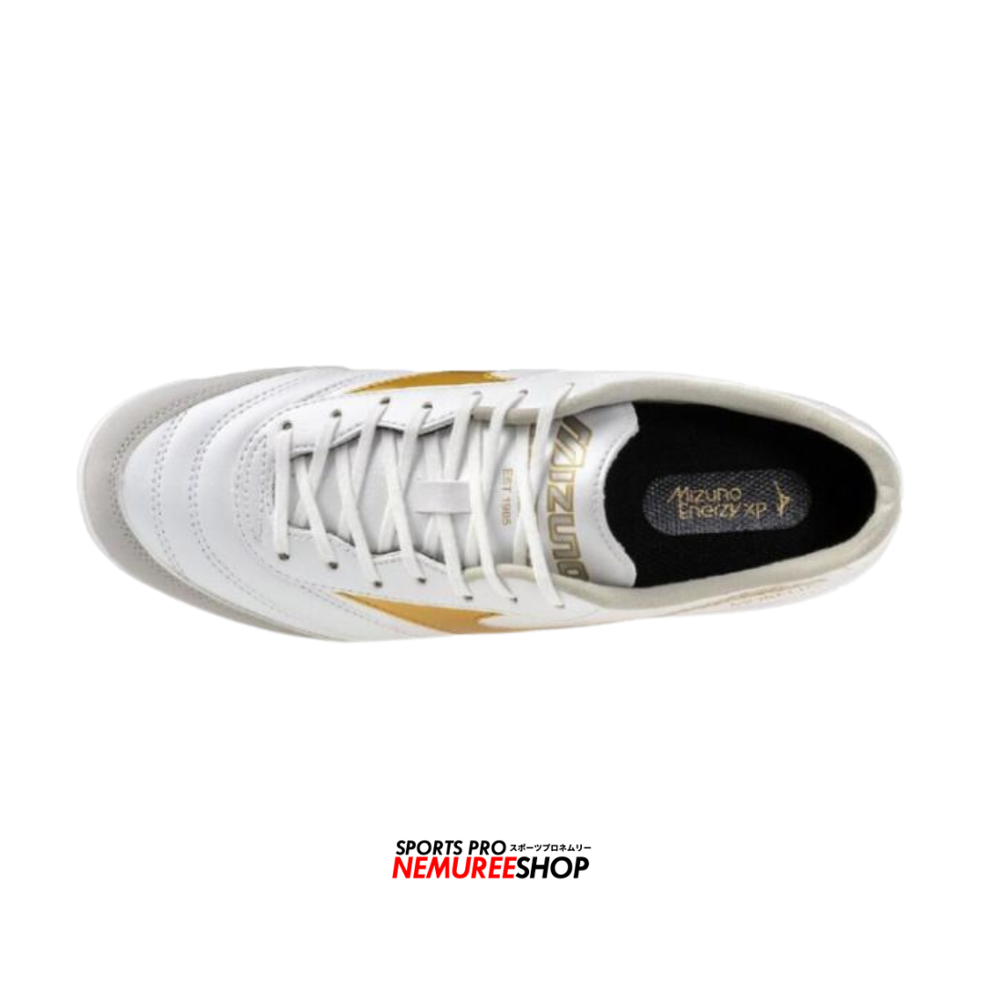 MIZUNO Futsal Shoes MORELIA SALA PRO IN (WHITE / FOOTBALL GOLD / GALAXY SILVER)