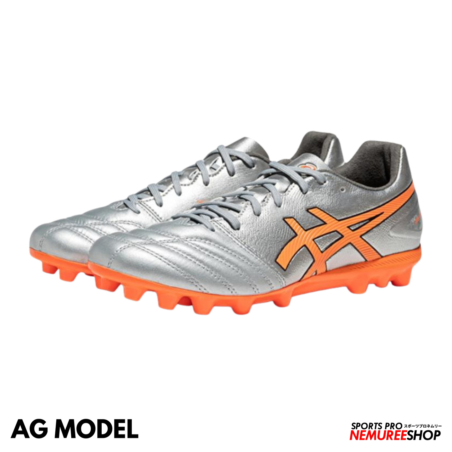 ASICS Football Shoes DS LIGHT PRO AG (PURE SILVER/SHOCKING ORANGE)