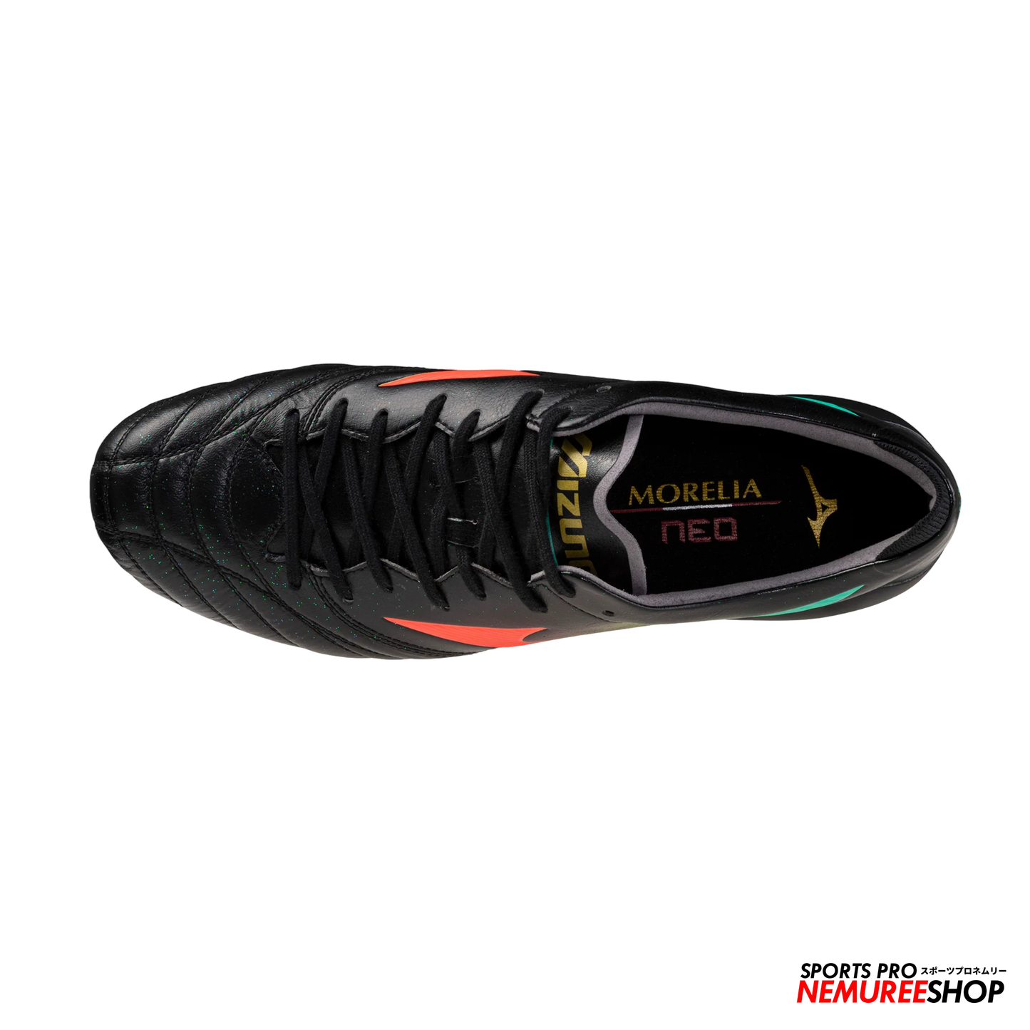 MIZUNO Football Shoes MORELIA NEO 5 ELITE (BLACK/LAVA ORANGE/ARCADIA)