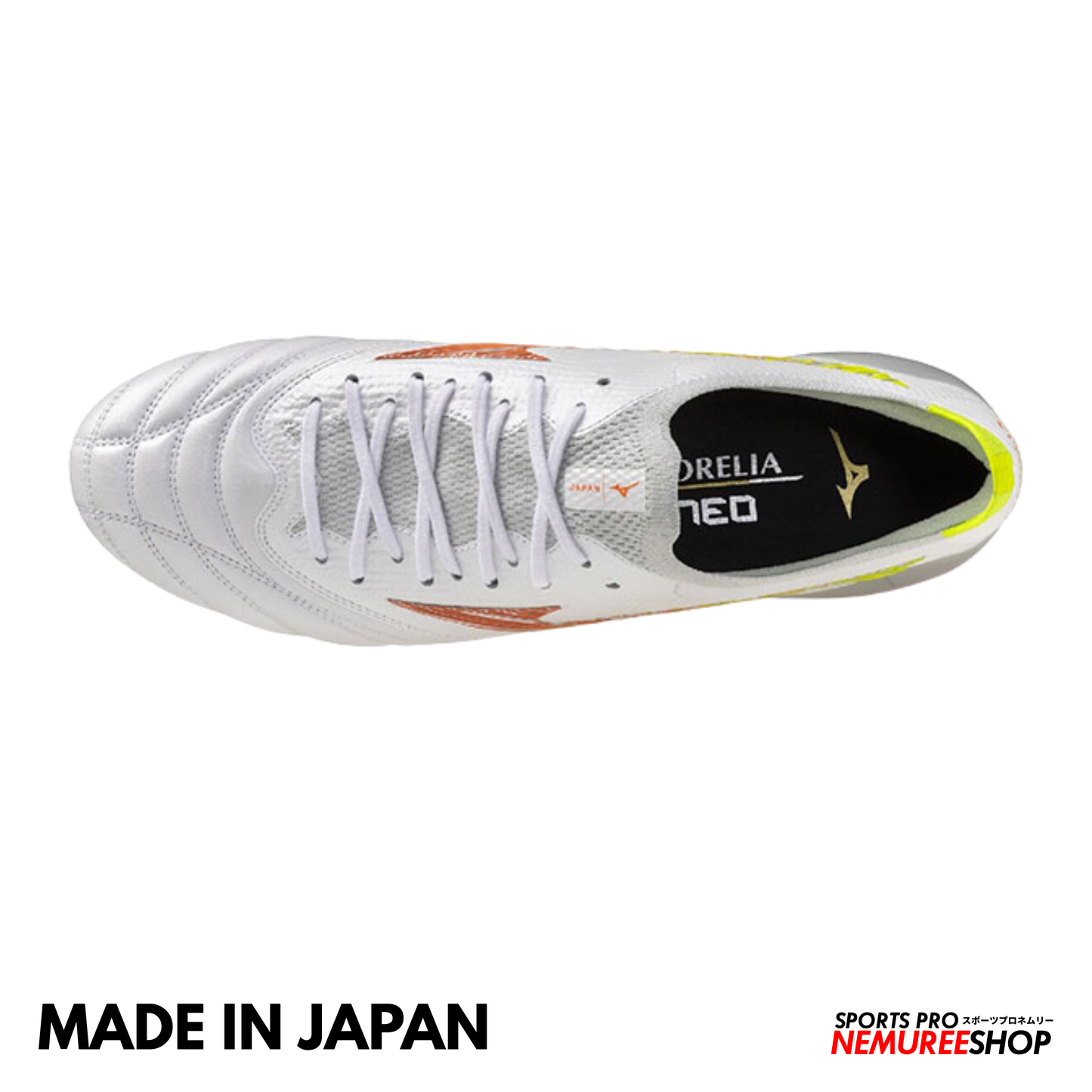 MIZUNO Football Shoes MORELIA NEO 5 BETA JAPAN (WHITE/LAVA ORANGE MIZUNO Football Shoes MORELIA NEO 5 BETA JAPAN (WHITE/LAVA ORANGE