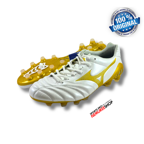 MIZUNO Soccer Shoes MONARCIDA NEO 2 ELITE (WHITE/GOLD) - Nemuree Shop - Online Sports Store