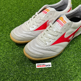 MIZUNO Futsal Shoes MORELIA SALA ELITE IN (WHITE/FIERY CORAL 2) - Sports Pro Nemuree Shop - Online Sports Store