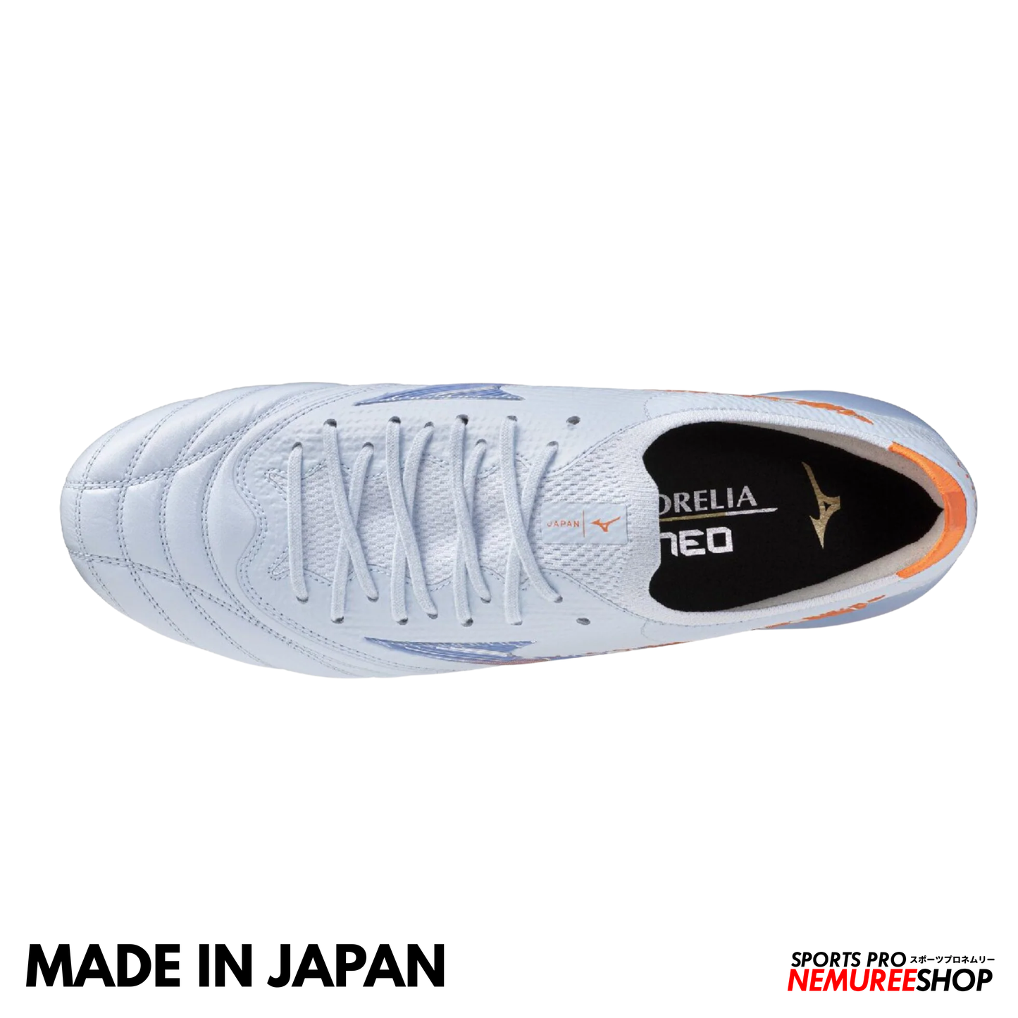MIZUNO Football Shoes MORELIA NEO 5 BETA JAPAN (BLUE FINCH/CORNFLOWER BLUE/LAVA ORANGE)