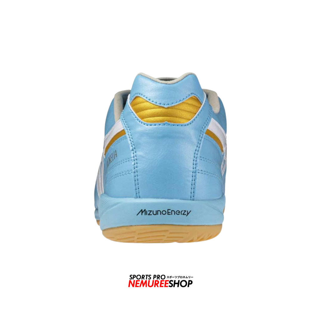 MIZUNO Futsal Shoes MORELIA SALA ELITE IN (CELESTE / WHITE / MP GOLD)