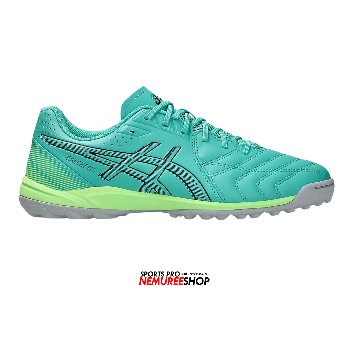ASICS Futsal Shoes CALCETTO WD 9 TF (AURORA GREEN/MIDNIGHT) - Nemuree Shop - Online Sports Store