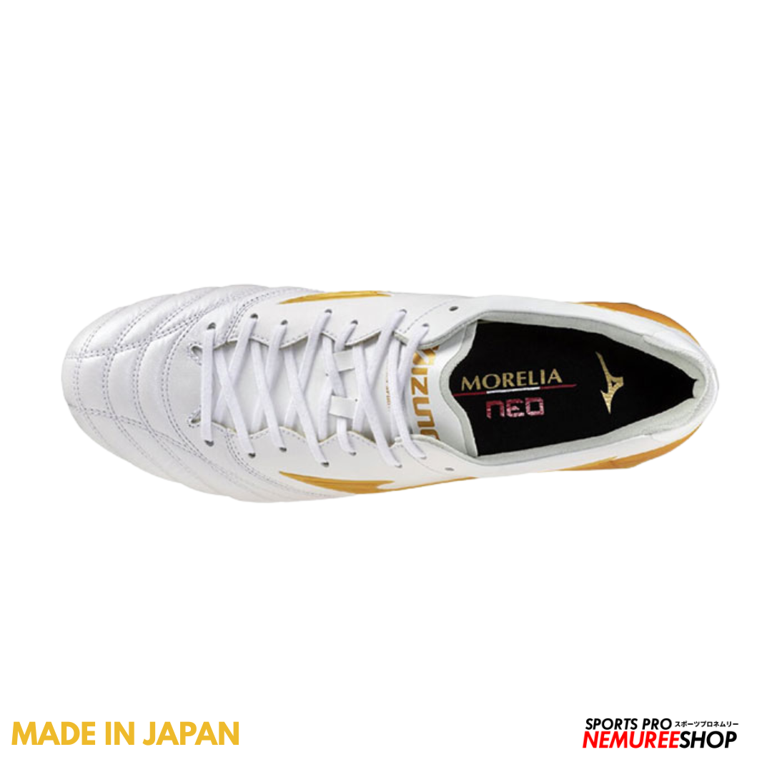 MIZUNO Football Shoes MORELIA NEO 4 JAPAN (WHITE / GOLD)