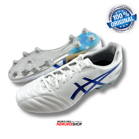 ASICS Soccer Shoes DS LIGHT PRO (WHITE/TUNA BLUE) - Nemuree Shop - Online Sports Store