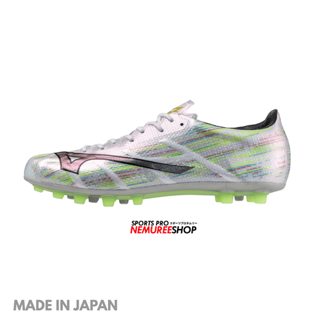 MIZUNO Football Shoes ALPHA 2 JAPAN AG (WHITE / SILVER IRIDISCENT / BLACK)
