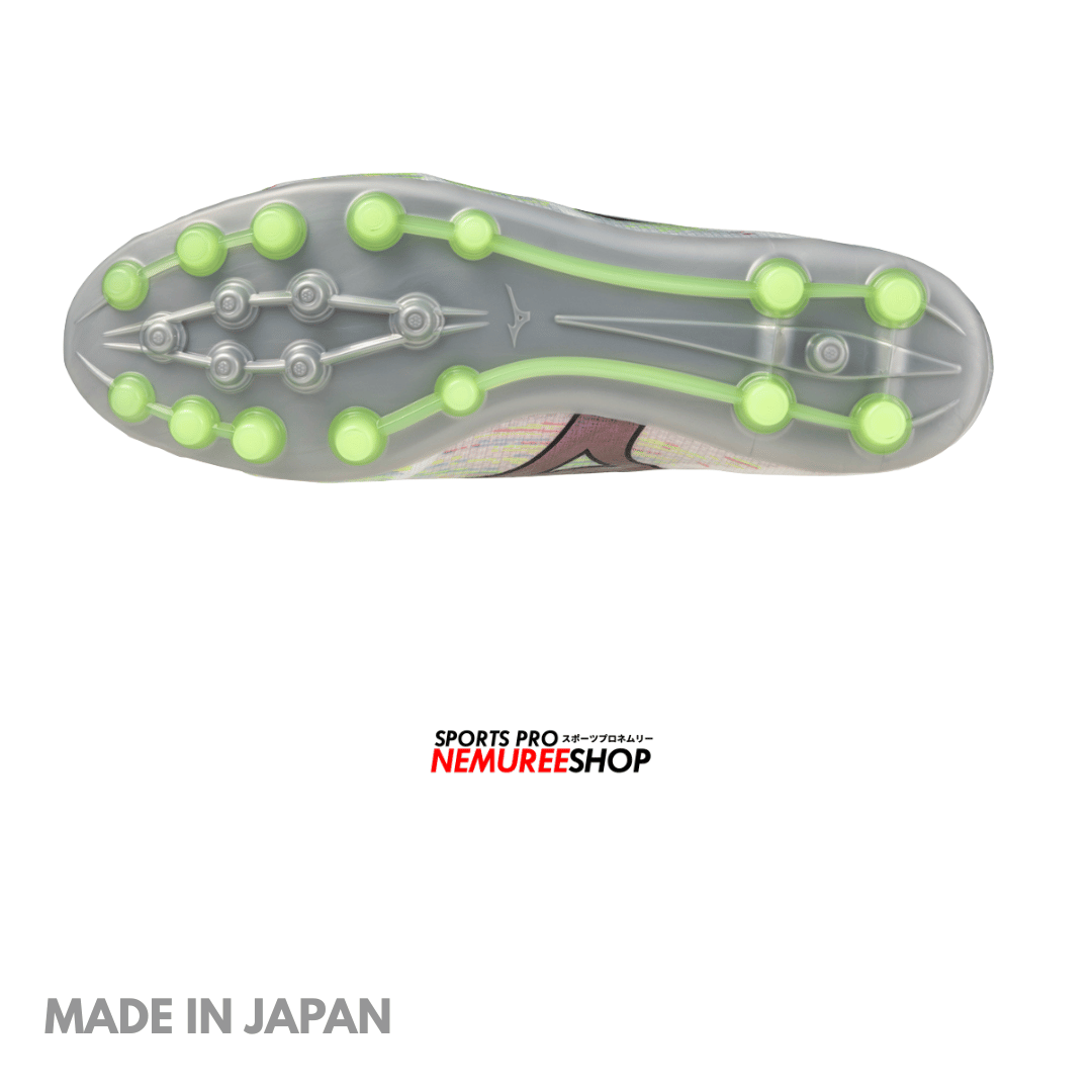MIZUNO Football Shoes ALPHA 2 JAPAN AG (WHITE / SILVER IRIDISCENT / BLACK) - Nemuree Shop - Online Sports Store