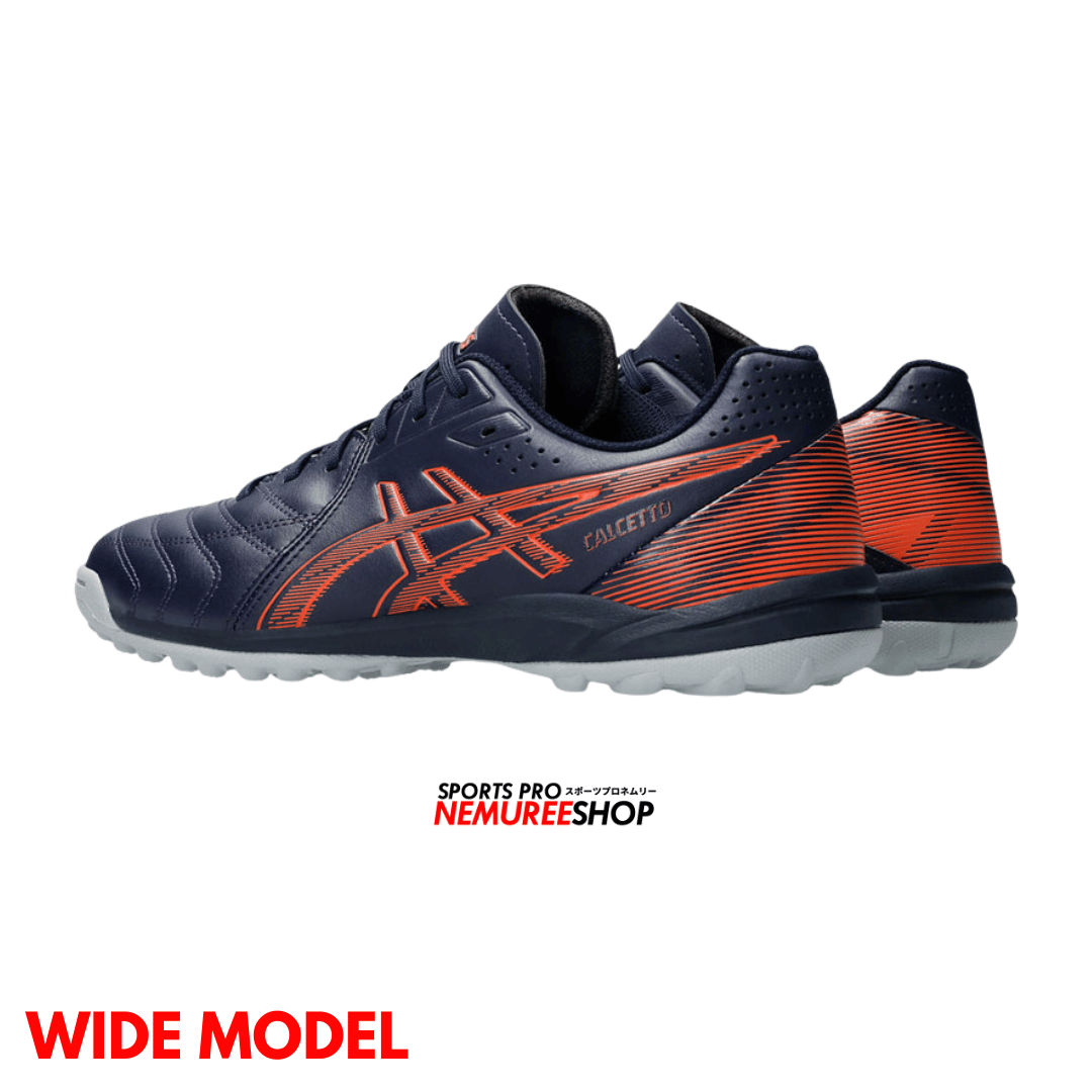 ASICS Futsal Shoes CALCETTO WD 9 TF (MIDNIGHT / HABANERO) - Nemuree Shop - Online Sports Store