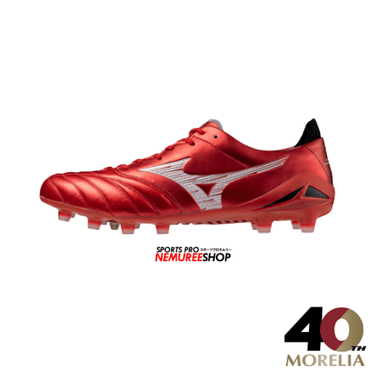 MIZUNO Football Shoes MORELIA NEO 4 ELITE (MORELIA 40TH RED/WHITE/BLACK) - Nemuree Shop - Online Sports Store