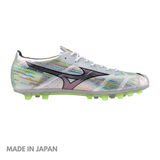 MIZUNO Football Shoes ALPHA 2 JAPAN AG (WHITE / SILVER IRIDISCENT / BLACK)