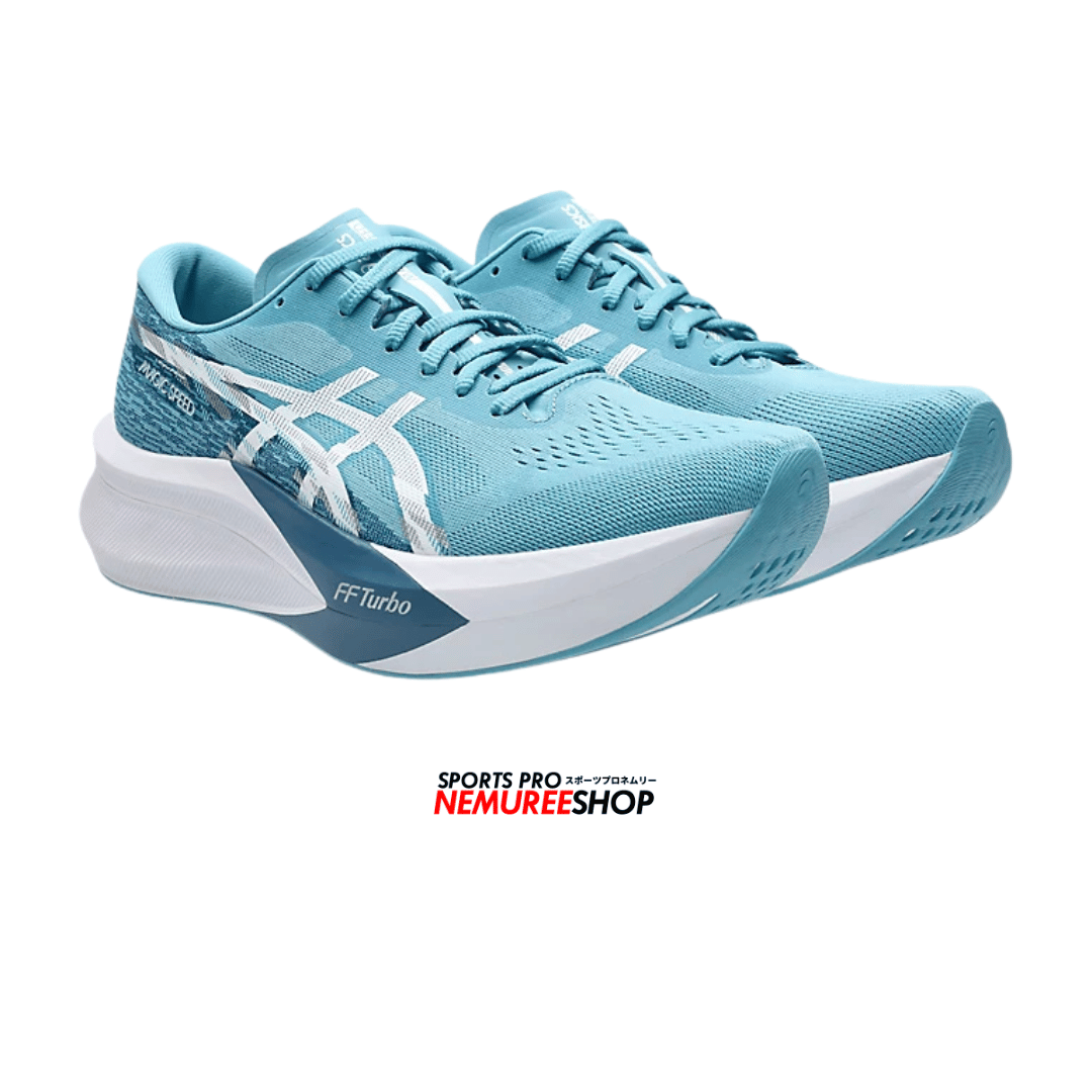 ASICS Running Shoes MAGIC SPEED 4 (STILLWATER / WHITE) - Nemuree Shop - Online Sports Store