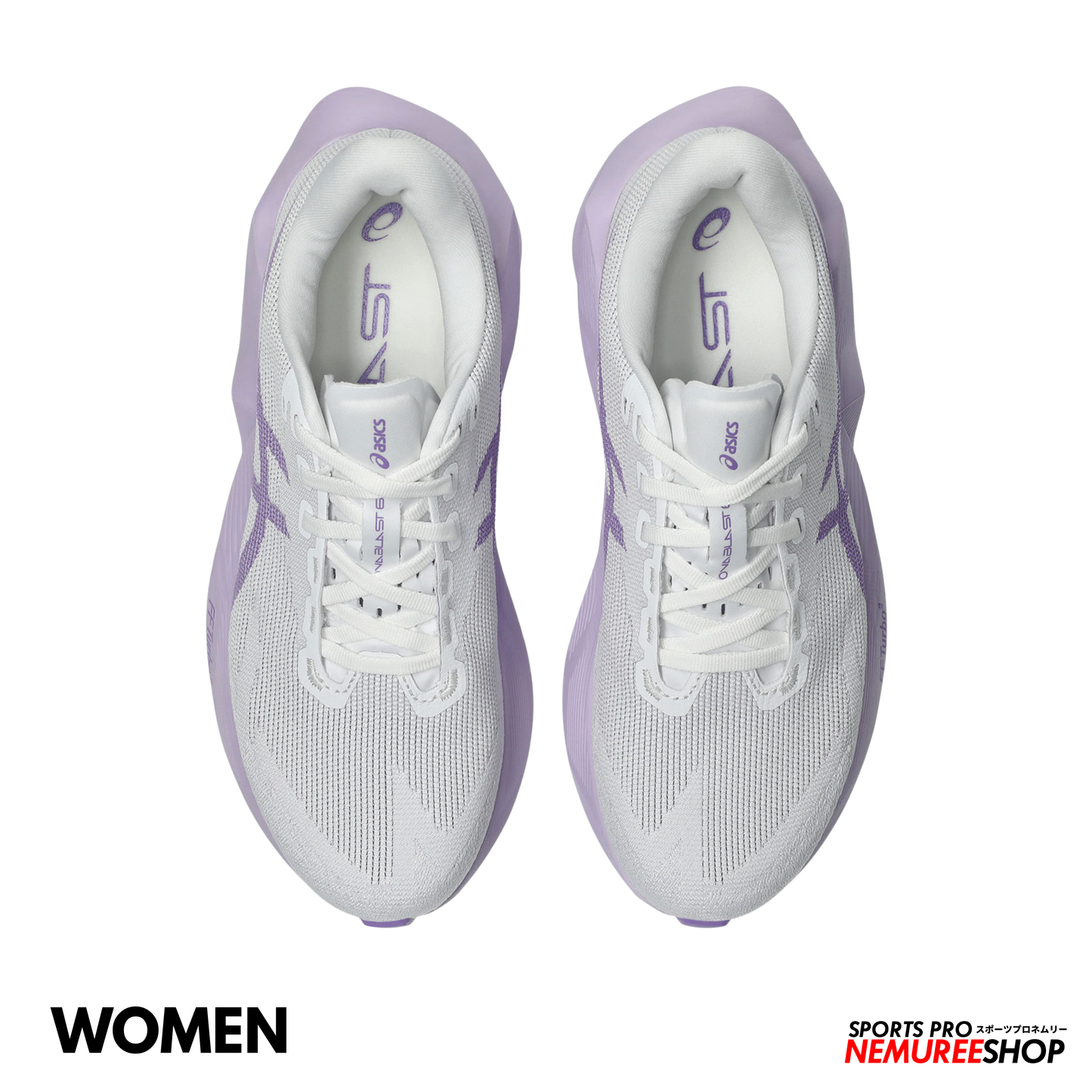 ASICS Women Running Shoes NOVABLAST 6 WOMEN (WHITE/MURASAKI)
