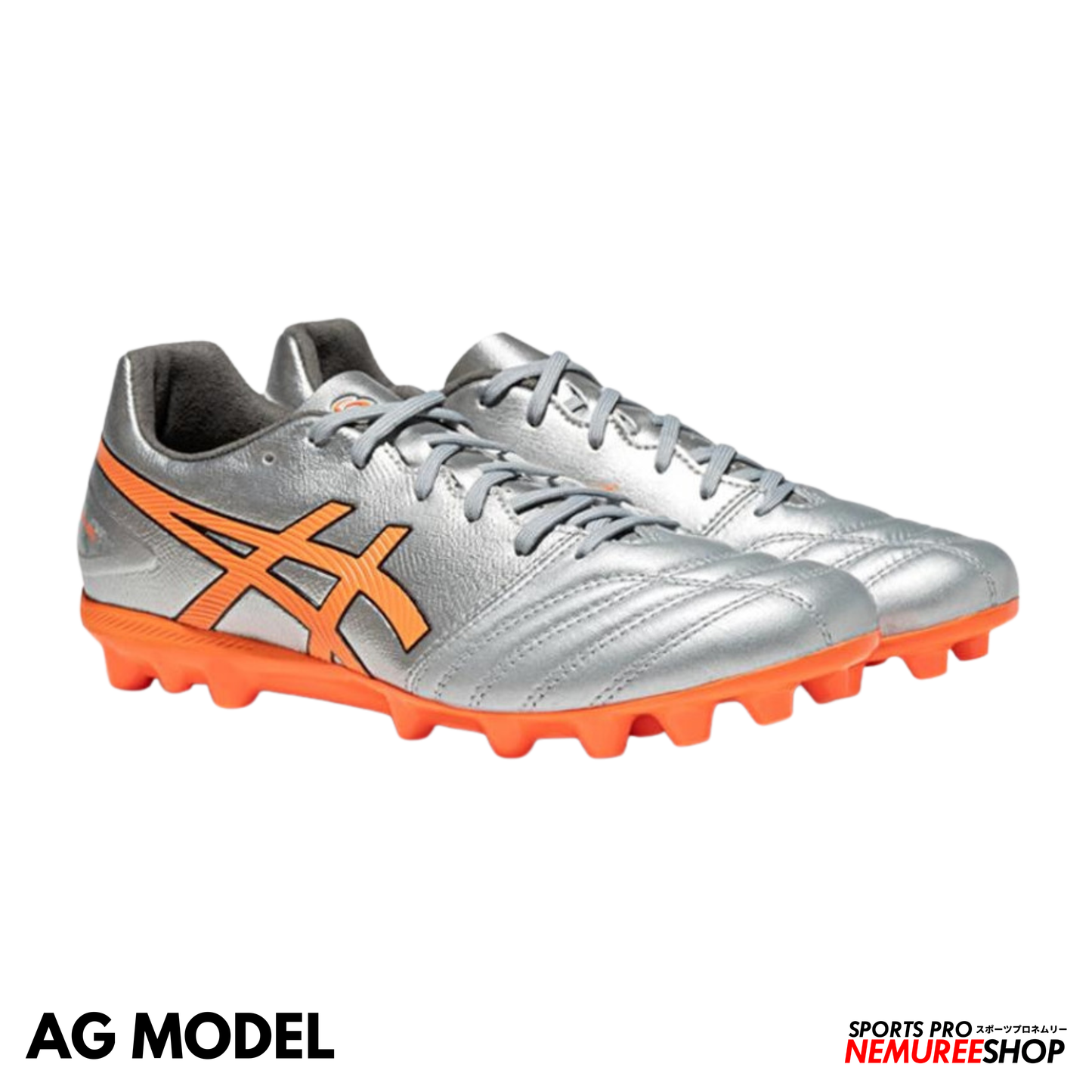 ASICS Football Shoes DS LIGHT PRO AG (PURE SILVER/SHOCKING ORANGE)