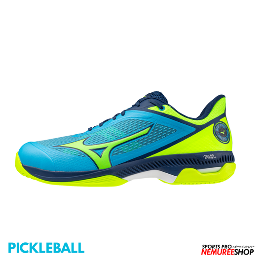 MIZUNO PickleBall Shoes WAVE STRIKE (JET BLUE / LIGHTNING YELLOW / ESTATE BLUE)