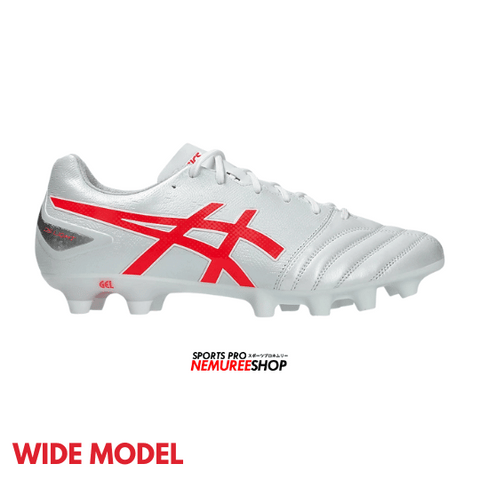 ASICS Football Shoes DS LIGHT ADVANCE WIDE (WHITE/FLASH RED)