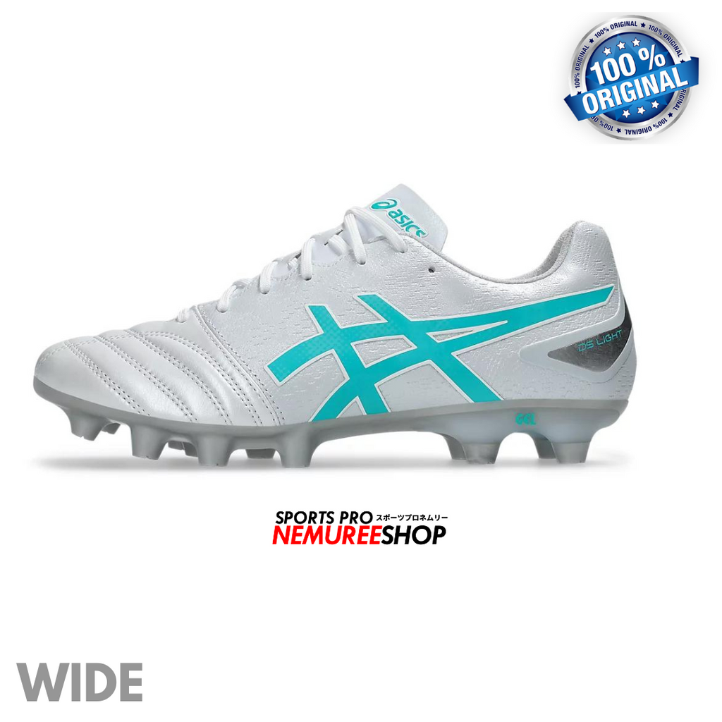 ASICS Football Shoes DS LIGHT ADVANCE WIDE (WHITE/SEA GLASS) - Nemuree Shop - Online Sports Store