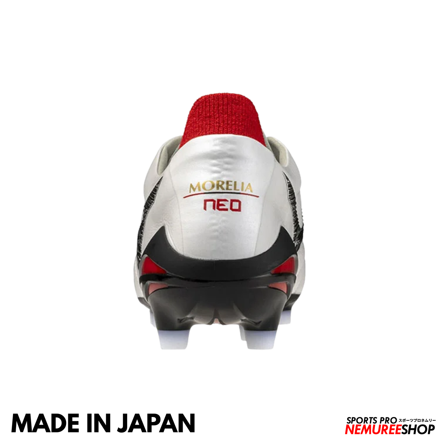 MIZUNO Football Shoes MORELIA NEO 5 JAPAN (WHITE/BLACK/CHINESE RED)