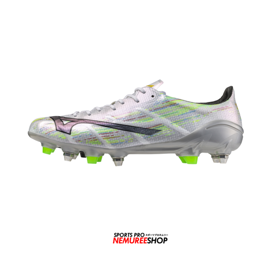 MIZUNO Football Shoes ALPHA 2 JAPAN MIX (WHITE/BLACK IRISDESCENT/BLACK)