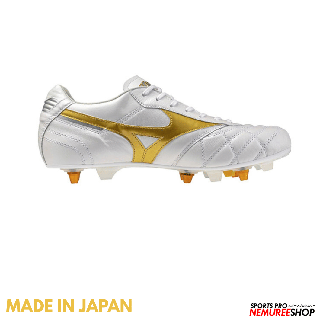 MIZUNO Football Shoes MORELIA 2 JAPAN MIX (WHITE / GOLD) – Nemuree MIZUNO Football Shoes MORELIA 2 JAPAN MIX (WHITE / GOLD) – Nemuree