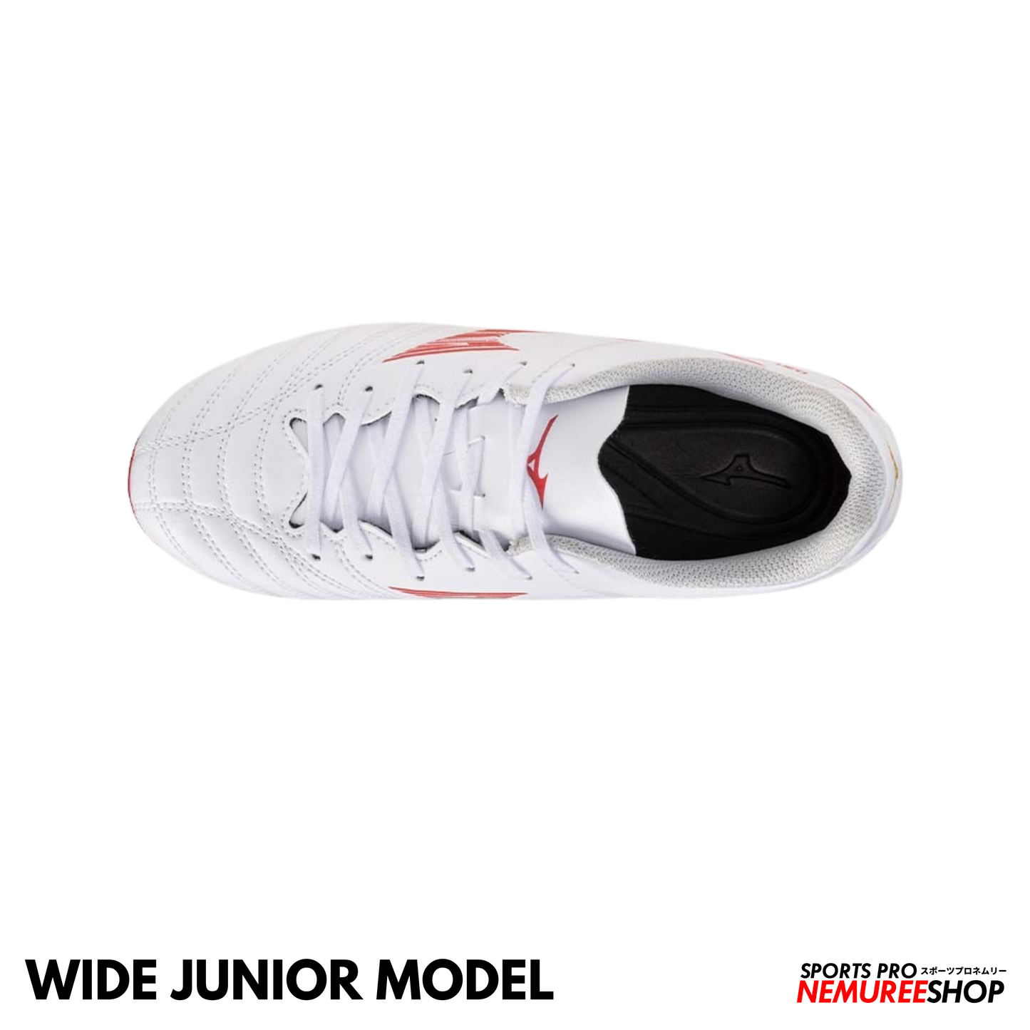 MIZUNO Football Shoes MONARCIDA NEO 3 SELECT JR WIDE (WHITE/MORELIA 40TH RED)