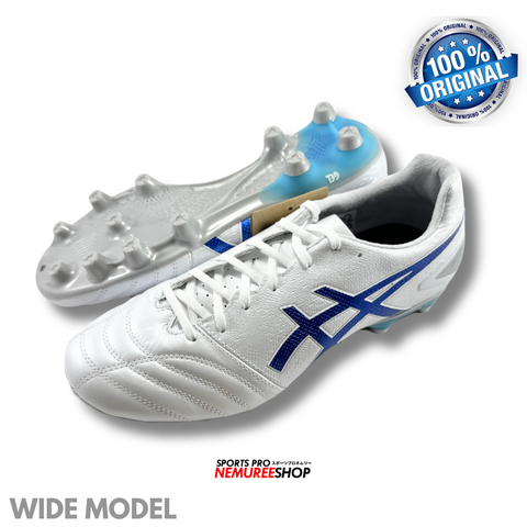 ASICS Soccer Shoes DS LIGHT PRO WIDE (WHITE/TUNA BLUE) - Nemuree Shop - Online Sports Store