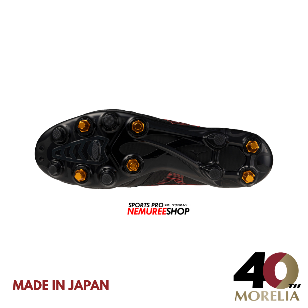 MIZUNO Football Shoes MORELIA NEO 4 BETA JAPAN MIX (BLACK / MORELIA 40TH RED) - Nemuree Shop - Online Sports Store