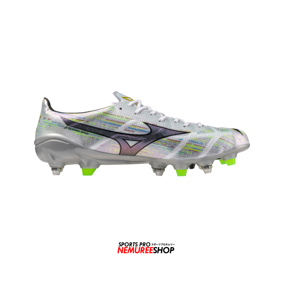 MIZUNO Football Shoes ALPHA 2 JAPAN MIX (WHITE/BLACK IRISDESCENT/BLACK)
