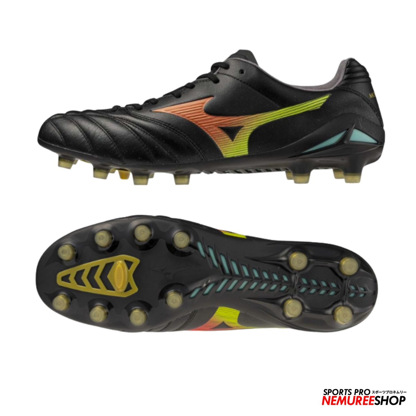 MIZUNO Football Shoes MONARCIDA NEO 3 ELITE (BLACK/LAVA ORANGE/ARCADIA)