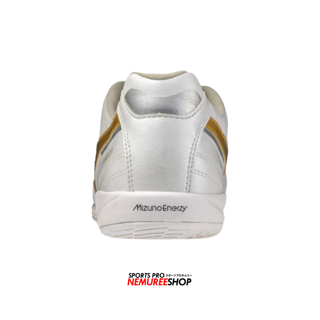 MIZUNO Futsal Shoes MORELIA SALA PRO IN (WHITE / FOOTBALL GOLD / GALAXY SILVER)