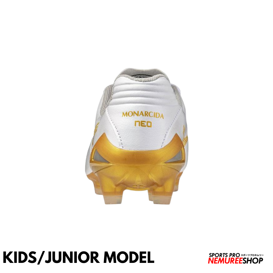 MIZUNO Football Shoes MONARCIDA NEO 3 PRO JR (WHITE / MP GOLD) - Nemuree Shop - Online Sports Store