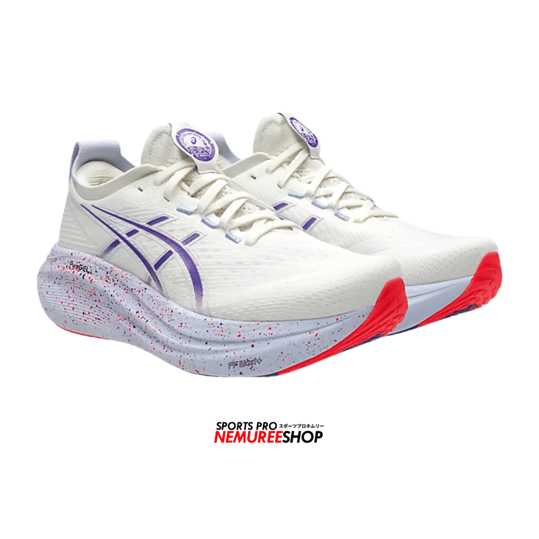 ASICS Running Shoes GEL-NIMBUS 27 TOKYO (CREAM / EDO PURPLE) - Nemuree Shop - Online Sports Store