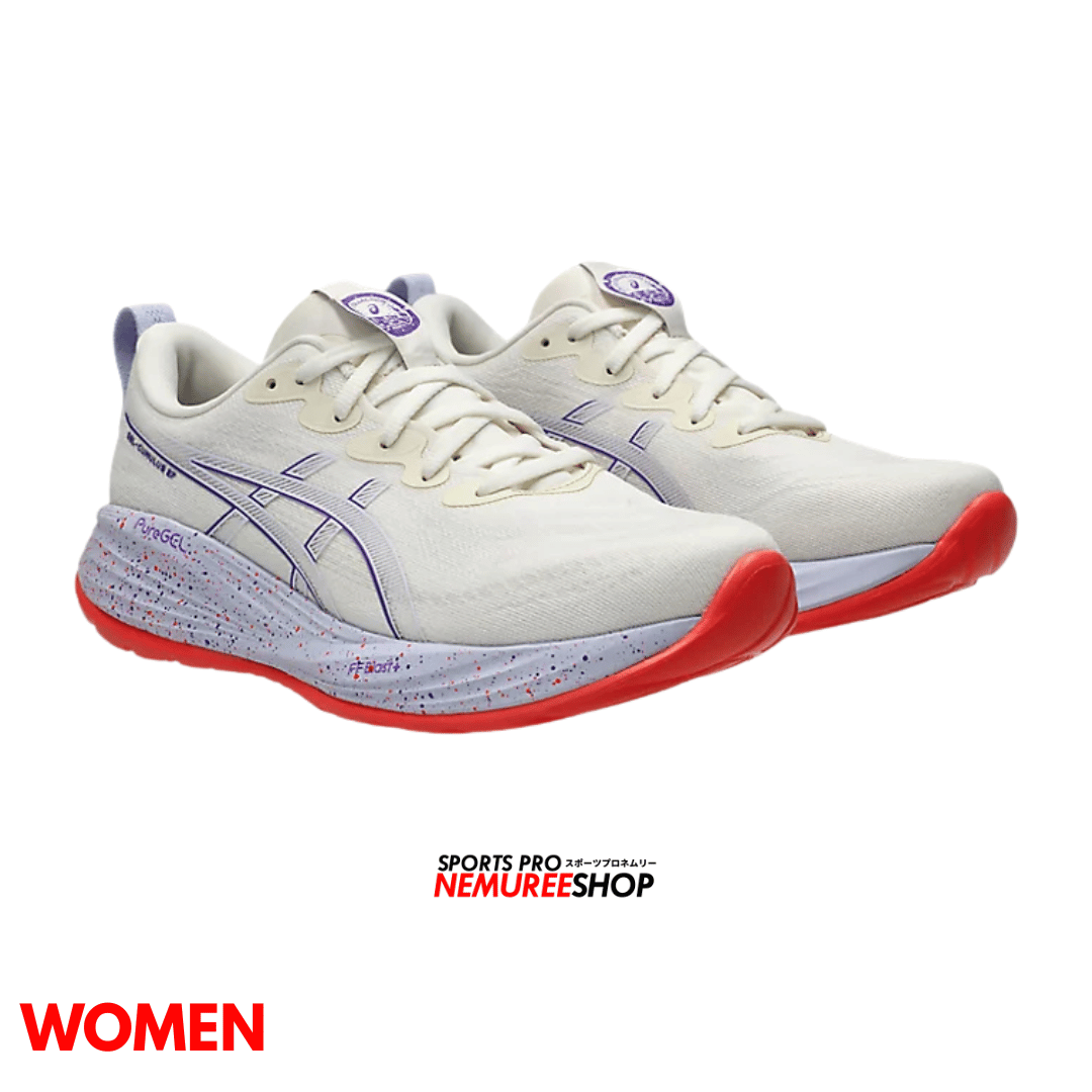 ASICS Running Shoes GEL-CUMULUS 27 TOKYO WOMEN  (CREAM / EDO PURPLE) - Nemuree Shop - Online Sports Store