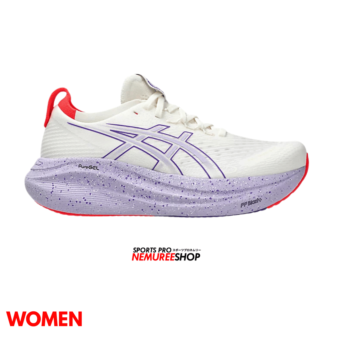 ASICS Running Shoes GEL-NIMBUS 27 TOKYO WOMEN (CREAM / EDO PURPLE) - Nemuree Shop - Online Sports Store