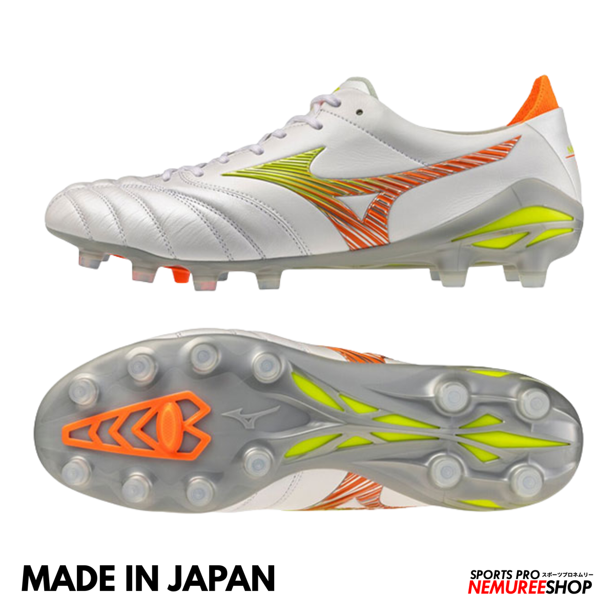 MIZUNO Football Shoes MORELIA NEO 5 JAPAN (WHITE/EVENING PRIMROSE MIZUNO Football Shoes MORELIA NEO 5 JAPAN (WHITE/EVENING PRIMROSE
