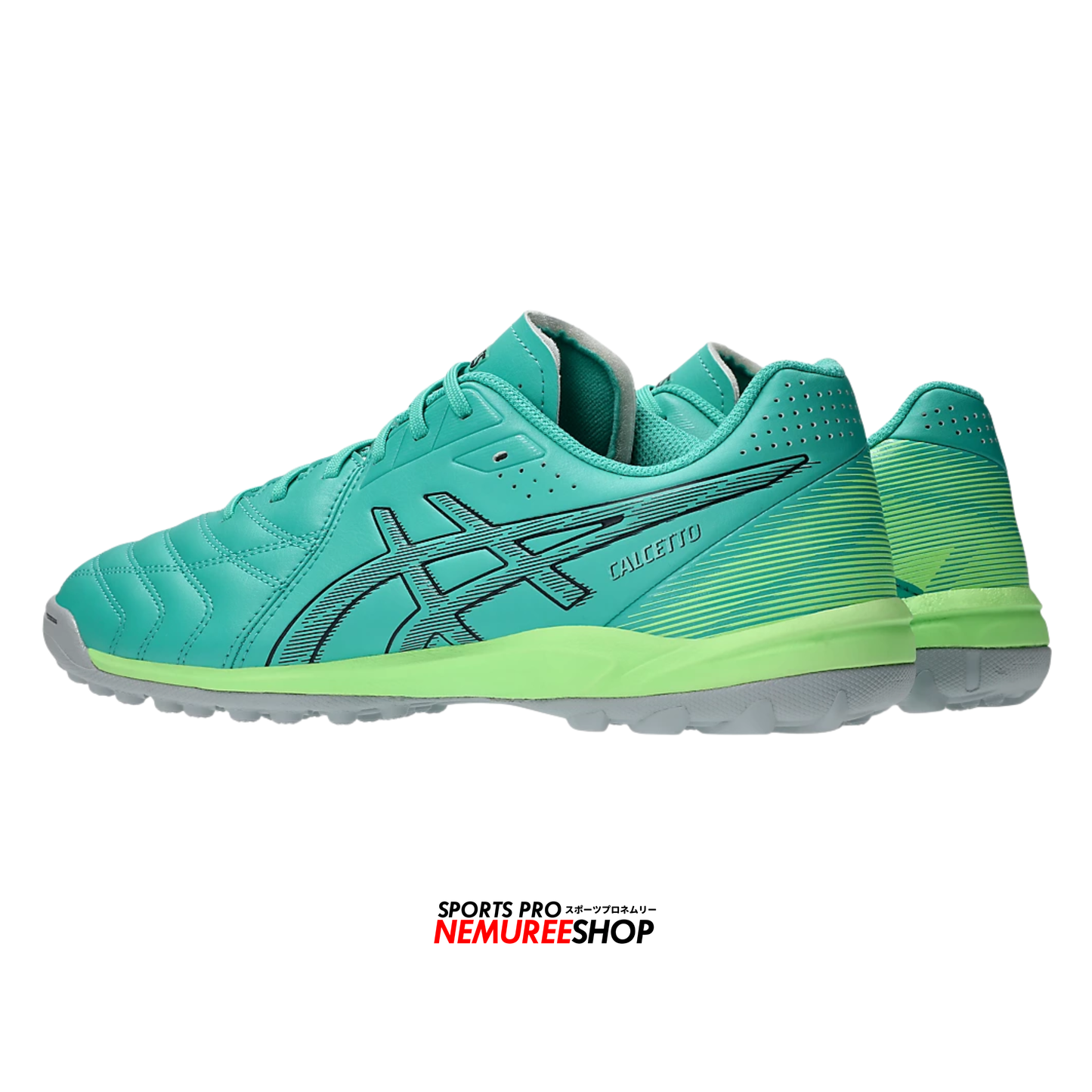 ASICS Futsal Shoes CALCETTO WD 9 TF (AURORA GREEN/MIDNIGHT) - Nemuree Shop - Online Sports Store