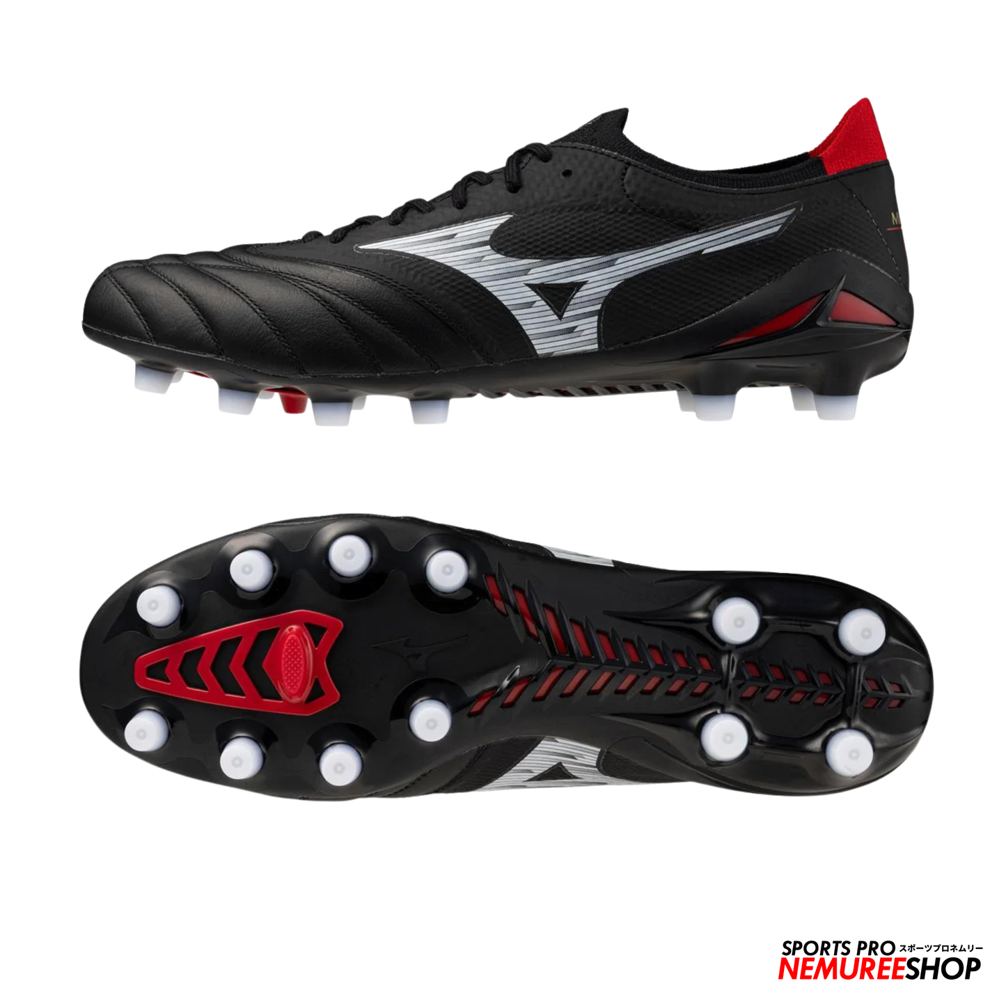 MIZUNO Football Shoes MORELIA NEO 5 BETA ELITE (BLACK/WHITE/CHINESE RED)
