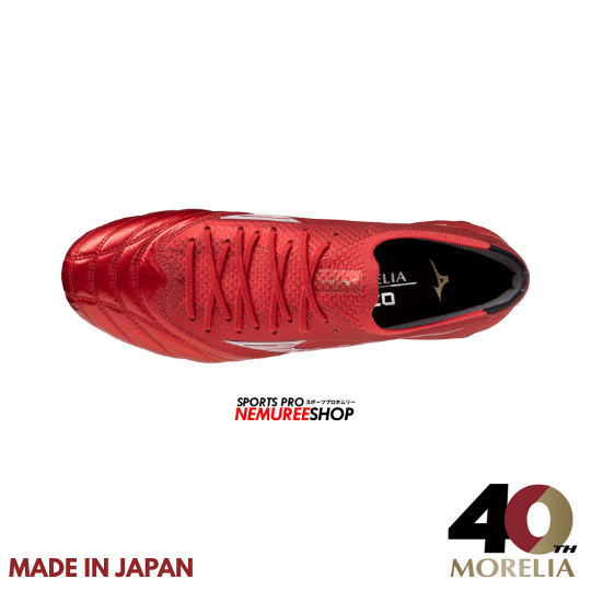 MIZUNO Football Shoes MORELIA NEO 4 BETA JAPAN (MORELIA 40TH RED/WHITE/BLACK) - Nemuree Shop - Online Sports Store