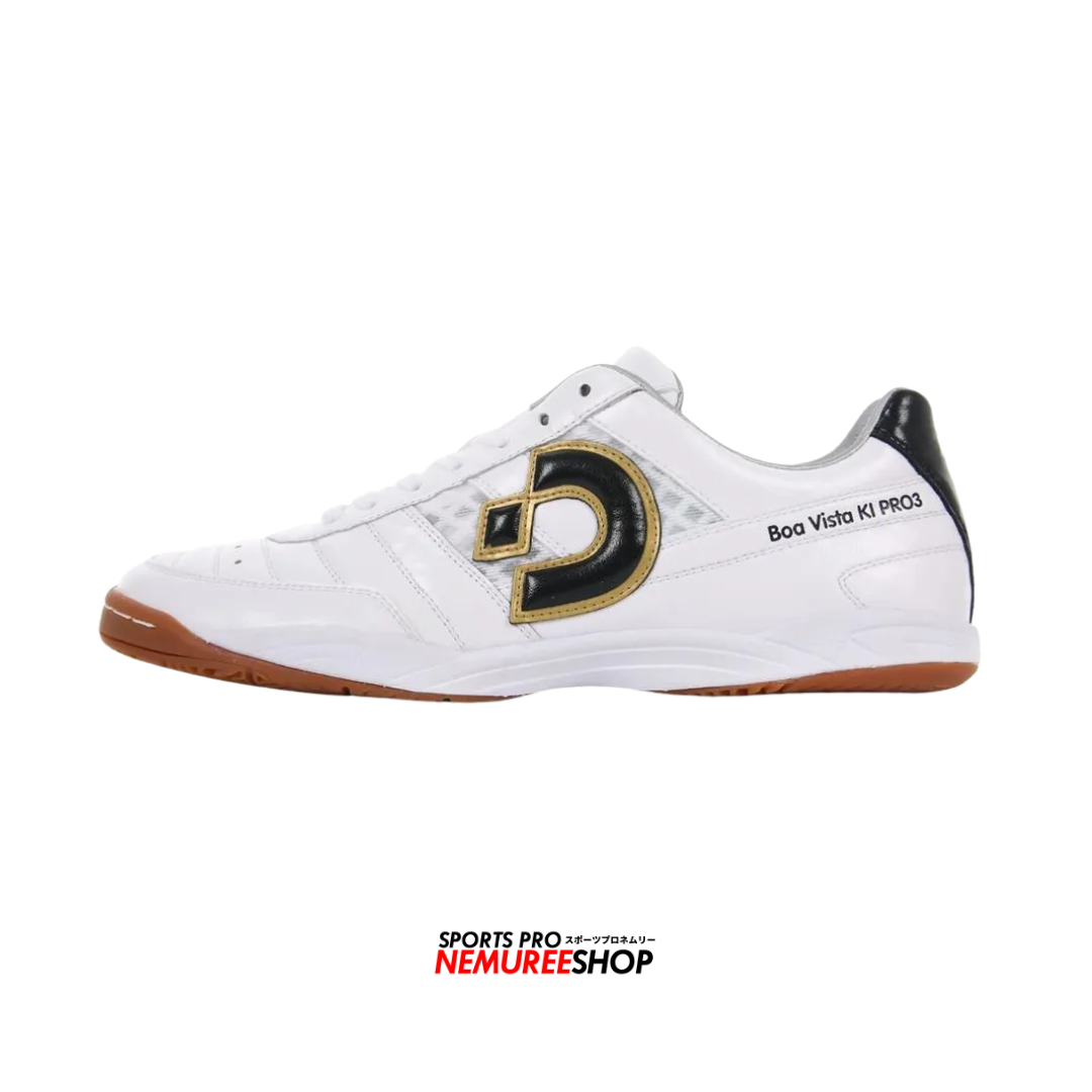 DESPORTE Futsal Shoes BOA VISTA KI PRO 3 (WHITE/BLACK/GOLD) - Nemuree Shop - Online Sports Store