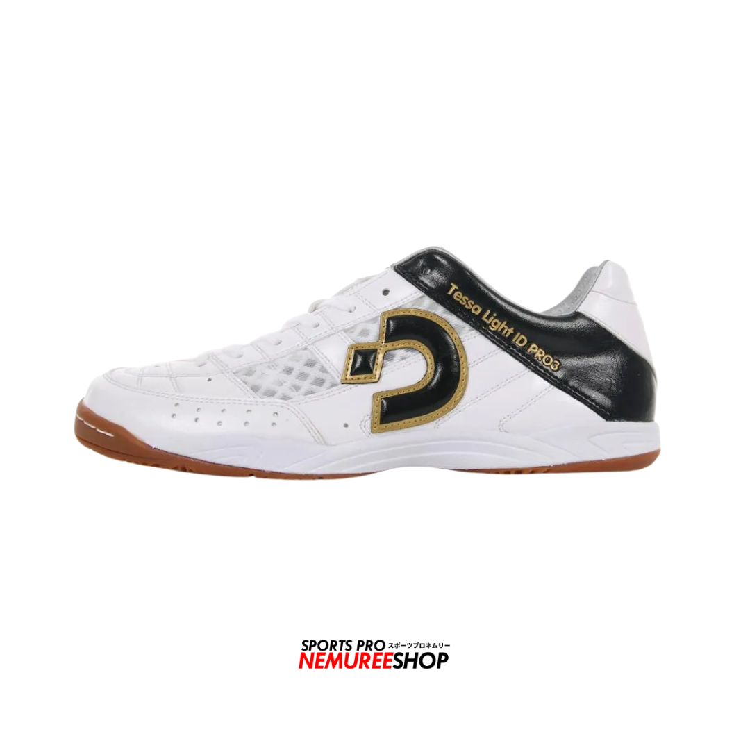 DESPORTE Futsal Shoes TESSA LIGHT ID PRO 3 (WHITE/BLACK/GOLD) - Nemuree Shop - Online Sports Store