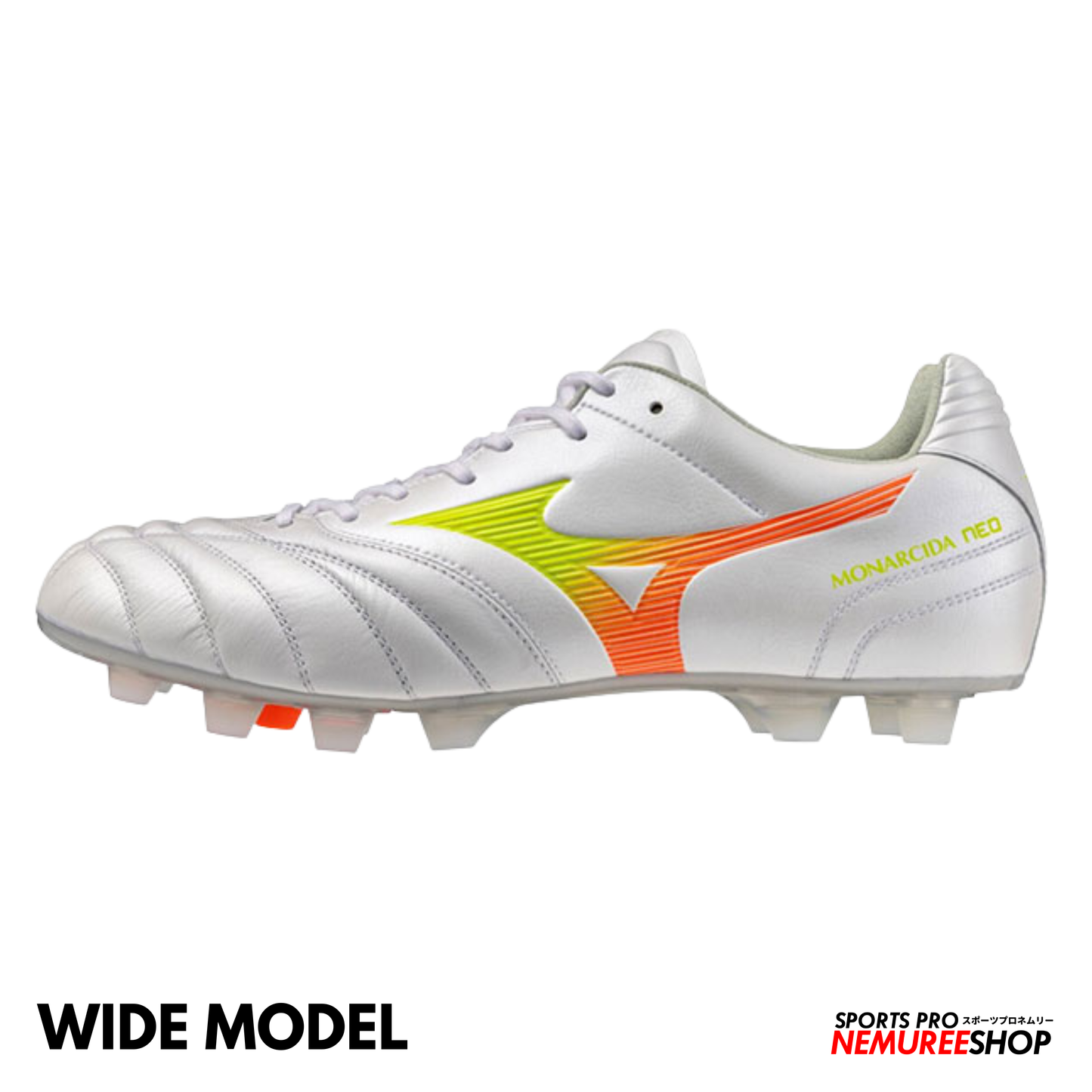 MIZUNO Football Shoes MONARCIDA NEO 3 WIDE ELITE (WHITE / EVENING PRIMROSE / LAVA ORANGE)