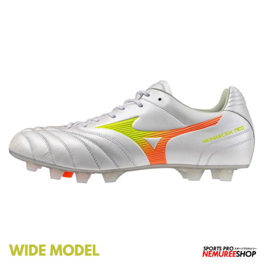MIZUNO Football Shoes MONARCIDA NEO 3 WIDE ELITE (WHITE / EVENING PRIMROSE / LAVA ORANGE)