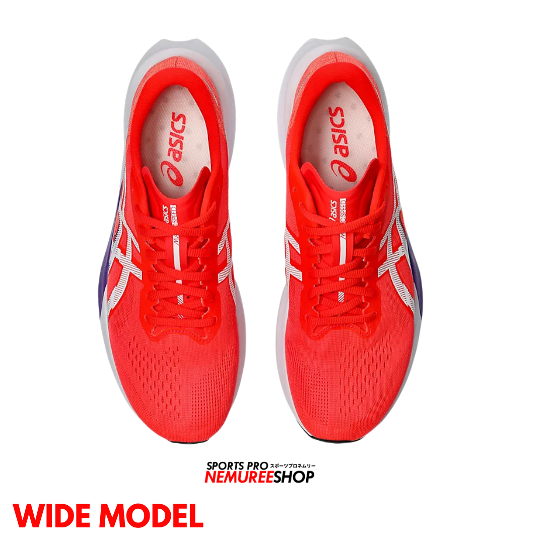 ASICS Running Shoes MAGIC SPEED 4 WIDE (FLASH RED/WHITE) - Nemuree Shop - Online Sports Store