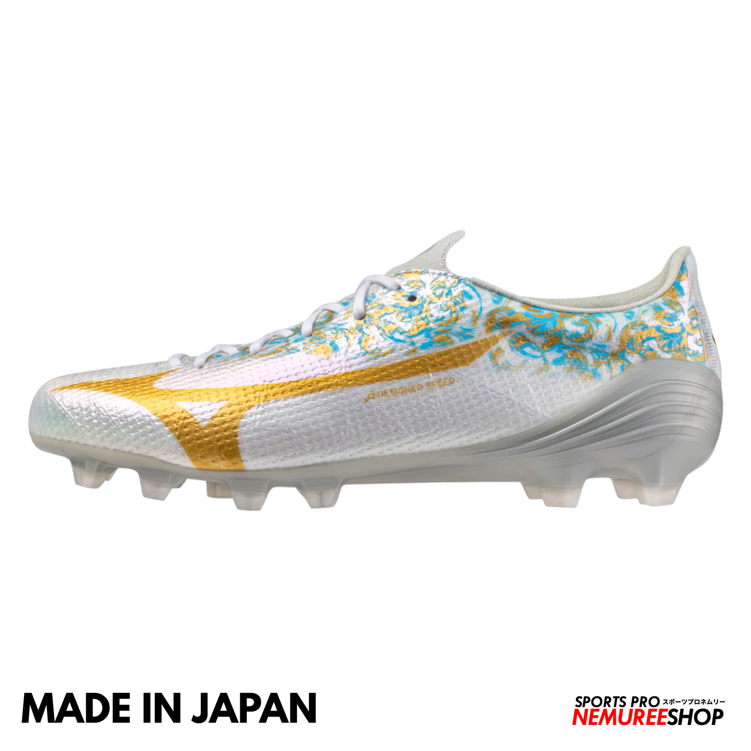 MIZUNO Football Shoes ALPHA 3 JF JAPAN  (WHITE/VISUE BLUE) - Nemuree Shop - Online Sports Store